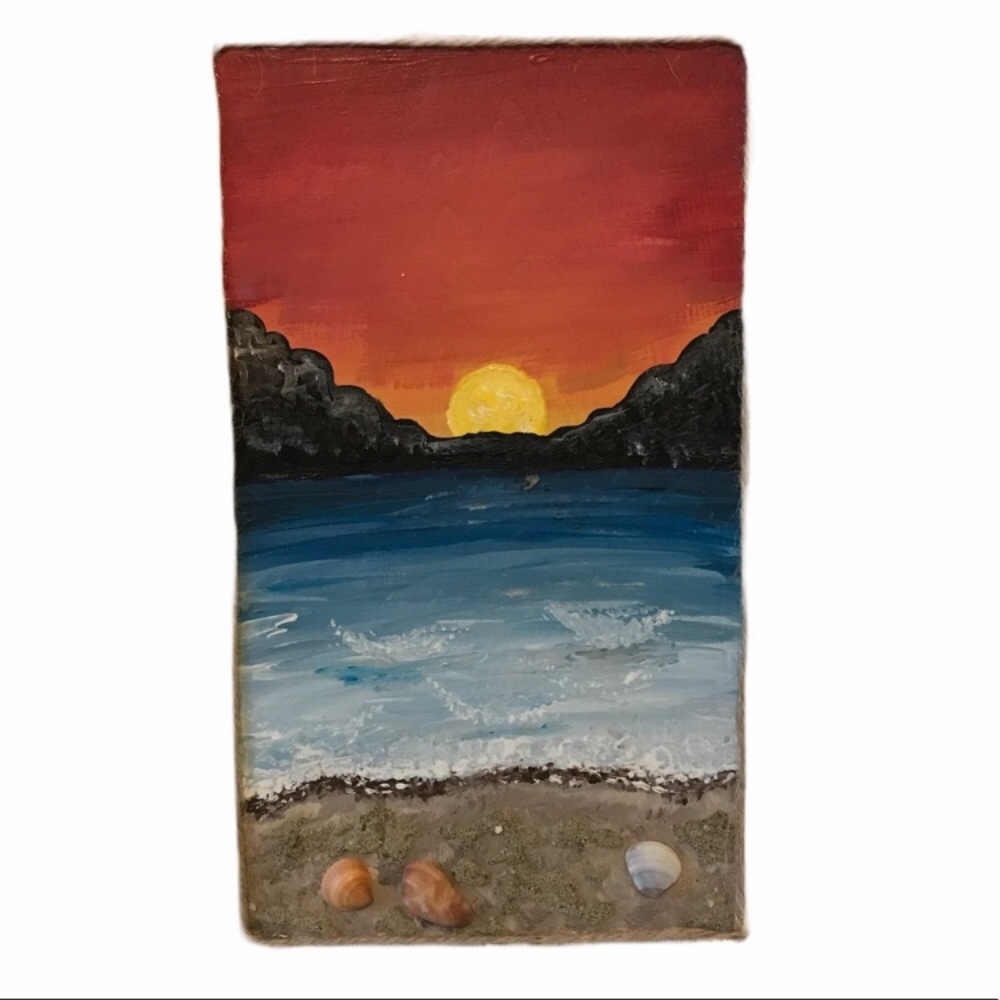 Hand painted Beach Sunset 🌅